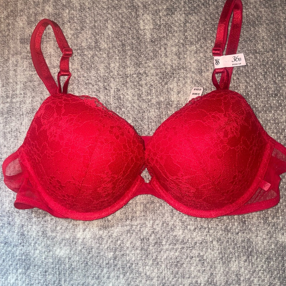 Victoria’s Secret push up Red Lace Bra